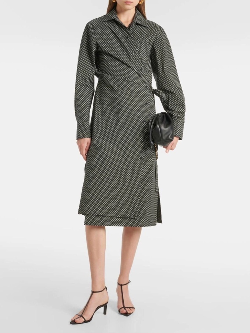 Proenza Schouler White Label Lane polka-dot cotton wrap dress